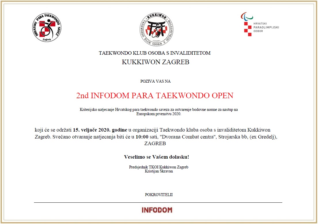 2nd Infodom Para Taekwondo Open